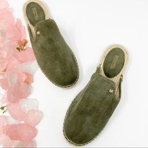 Michael Kors Leather Hastings Espadrille Slides